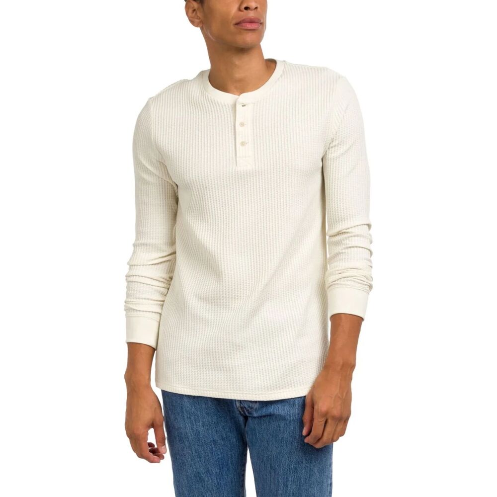 Junk Food Mens Thermal Casual Henley Shirt